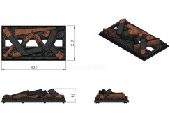 Електрокамін Dimplex Cassette 400 LED LOG (з дровами). Фото 4