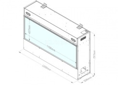 Електрокамін Dimplex Faber E-Slim Linear 1200-450. Фото 7