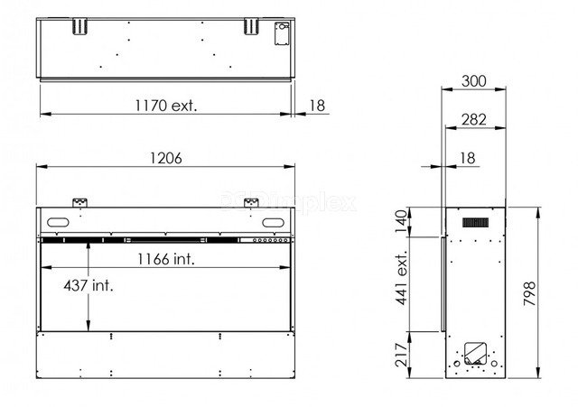 Электрокамин Dimplex Faber E-Slim Linear 1200-450. Фото 6