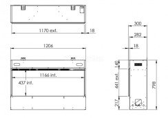 Электрокамин Dimplex Faber E-Slim Linear 1200-450. Фото 6