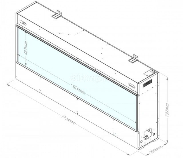 Електрокамін Dimplex Faber E-Slim Linear 1700-450. Фото 6