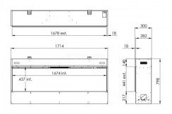 Електрокамін Dimplex Faber E-Slim Linear 1700-450. Фото 5
