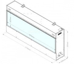 Электрокамин Dimplex Faber E-Slim Linear 1700-450. Фото 6