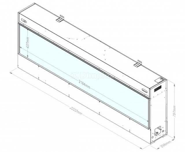 Электрокамин Dimplex Faber E-Slim Linear 2200-450. Фото 8